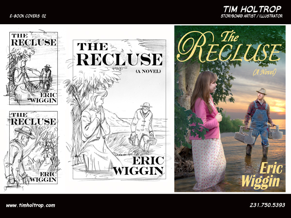 Art samples by storyboard artist, Tim Holtrop -- ebook covers